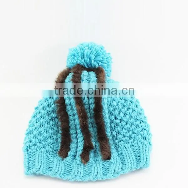 Promotional Winter Knitted Beanie Hat With Pompom photo-6