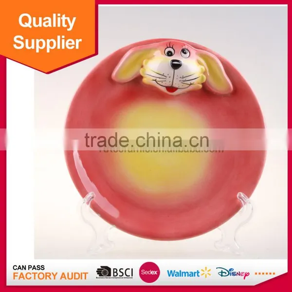 Factory Direct Sales Animal Dog Shape Porcelain Dessert Plate