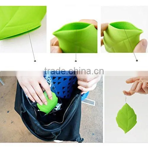 2016 New Products China LFGB / FDA Leaf Shape Foldable Cup for Outdoor Travelling Camping Hiking photo-3