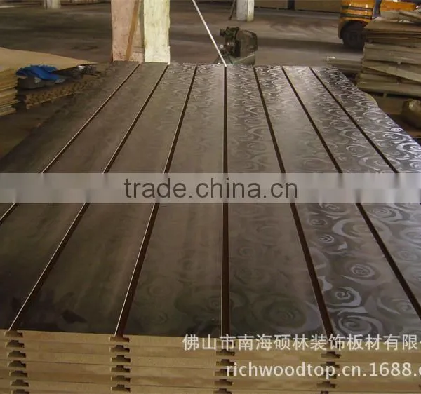 China Factory Price Rose Design 15mm18mm Gridwall Panels Slotted MDF Melamine Mdf Used in Supermarket photo-3