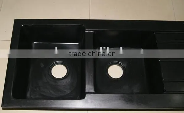 Black Acrylic Solid Surface Kitchen Sink, ,artificial Stone Sink,wash Basin photo-4