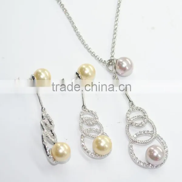 Zircon Jewelry Set&Zircon Silver Necklace/Earring Set Made With Gemstone Jewelry Elements photo-4