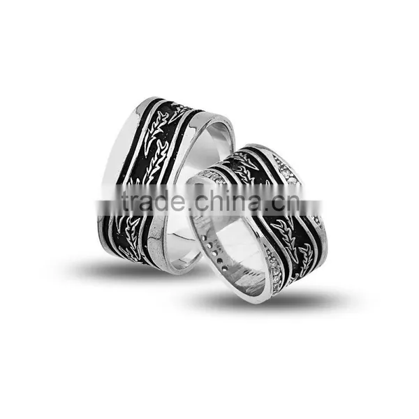 925K Sterling Silver Wedding Band His Her High Newest Model Handmade Ring BSVYS037