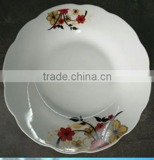 OEM 8inch Cheap Ceramic Soup Plates , Round Edge Decor Soup Plate , Cheap Porcelain Soup Plate to Irap photo-4