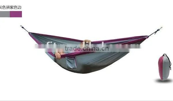 High Quality Factory Customize 2 Person Outdoor Camping 210T Ripstop Nylon Parachute Portable Hammock photo-6
