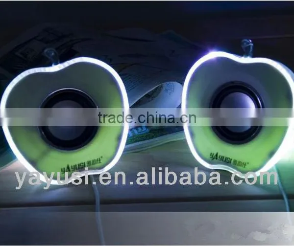 A.PPLE Shape USB2.0 Factory Mini Speaker With Light photo-5