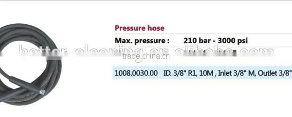210 Bar ID. 3/8" 10M R1 Inlet 3/8" M Outlet 3/8" F Swivel High Pressure Hose