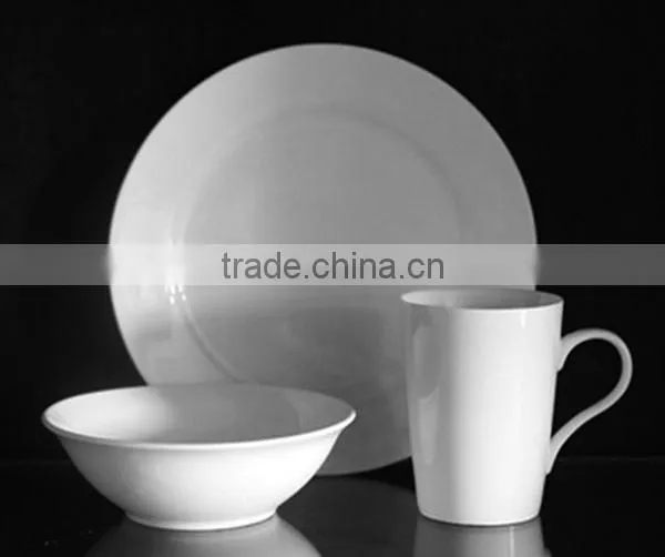 12pcs Standard Design White Dinnerware Set Ceramic Porcelain Fine Bone China photo-5
