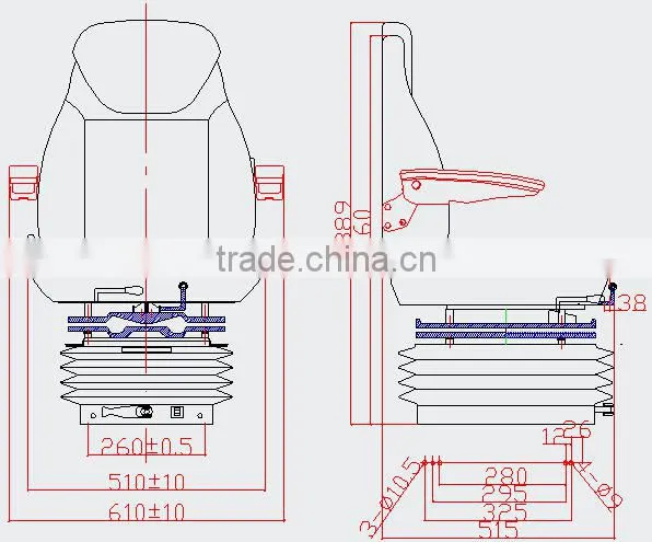Aftermarket Grammer Tractor Seat With Suspension for Sales (YS15) photo-6