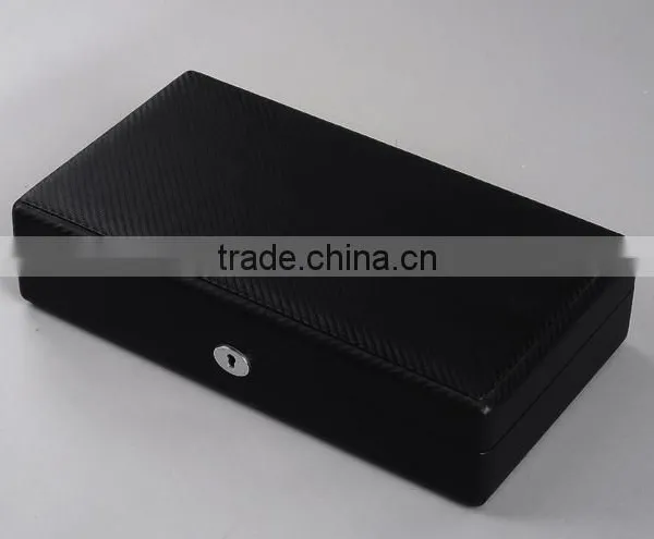 The Chinese Factory Wholesale Custom 12 Slot Watches Boxes, High-grade Wooden Black Display Box photo-2