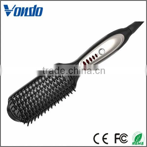 Multi-function Hair Straightener Curler HZ500 PTC Heating Hair Straightener With Brush photo-3