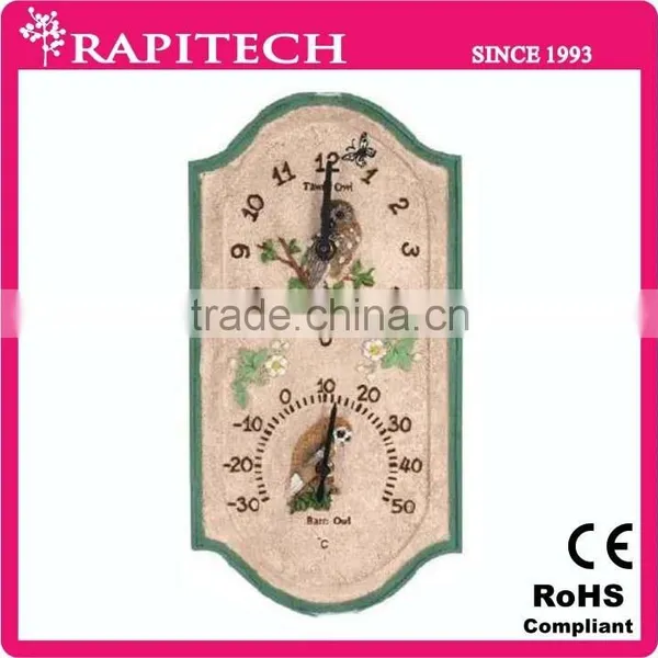 Polyresin Garden Handmade Clock Thermometer photo-2