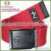 Custom Embossed Metal Buckle Woven Waistbands