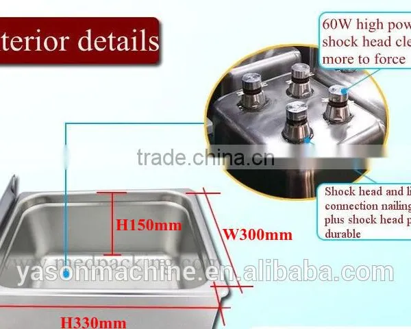 Stainless Steel Ultrasonic Cleaning Machine JP-060S photo-4