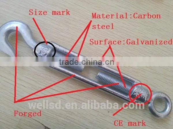 Carbon Steel Drop Forged Galvanized Din1480 Turnbuckle photo-3
