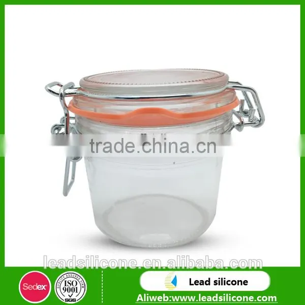 High Quality Glass Storage Jar Sealed Cans With Silicone Seal Rign photo-2