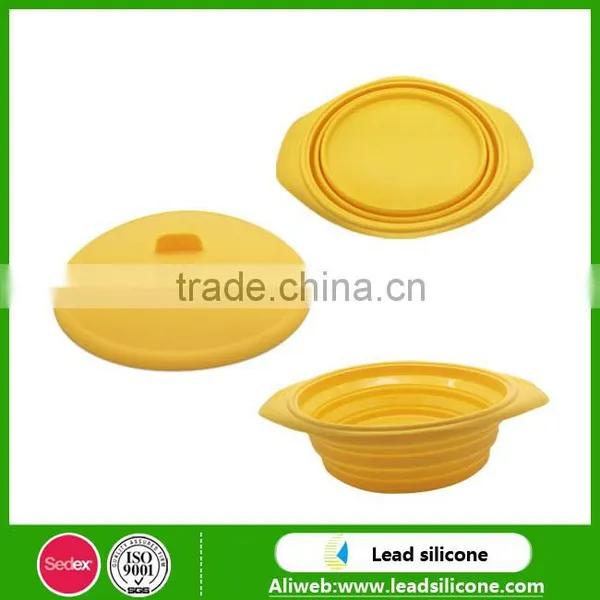 Multi-function Collapsible Silicone Bowls, Kitchen Foldable Bowls , Silicone Bowls With Lid photo-5