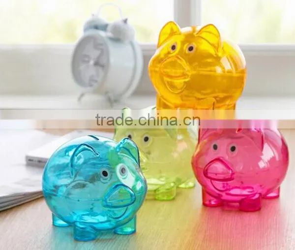 Transparent Money Box, Saving Box, Plastic Pig Shape Piggy Bank photo-5