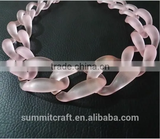 Custom Fashion Exaggerate Chic Chain Resin Necklace photo-5