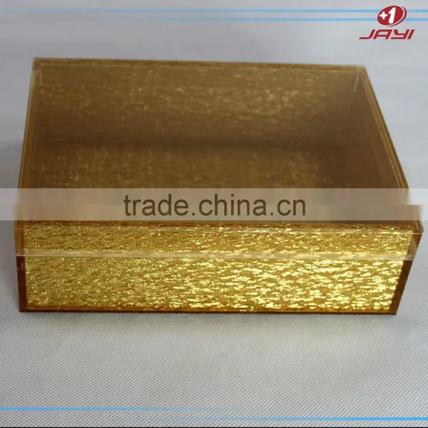 2017 New Design Houseware Golden Acrylic Plastic Packing Box photo-4