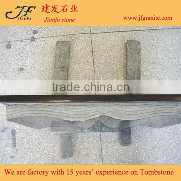 Flated Chinese Shanxi Absolute Black Granite Bible Headstones photo-4