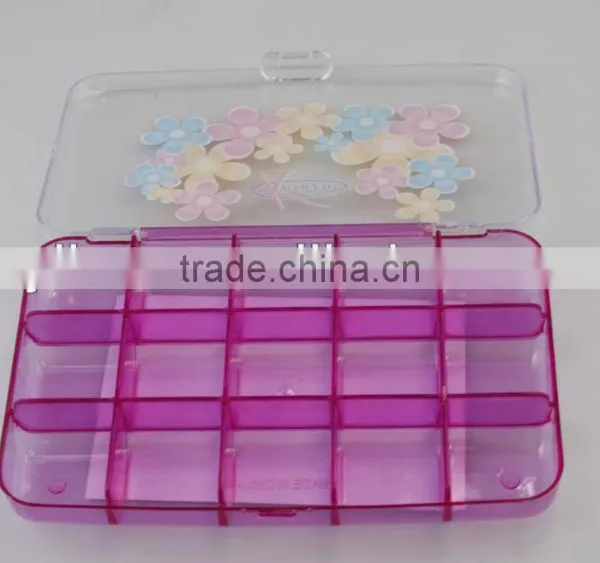 Transparent PS Compartment Plastic Sundries Storage Box photo-2