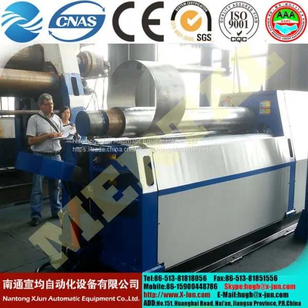 CE Cert Hydraulic 4 Roller Asymmetric Metal Steel Sheet Plate Roll Bending Machine photo-3