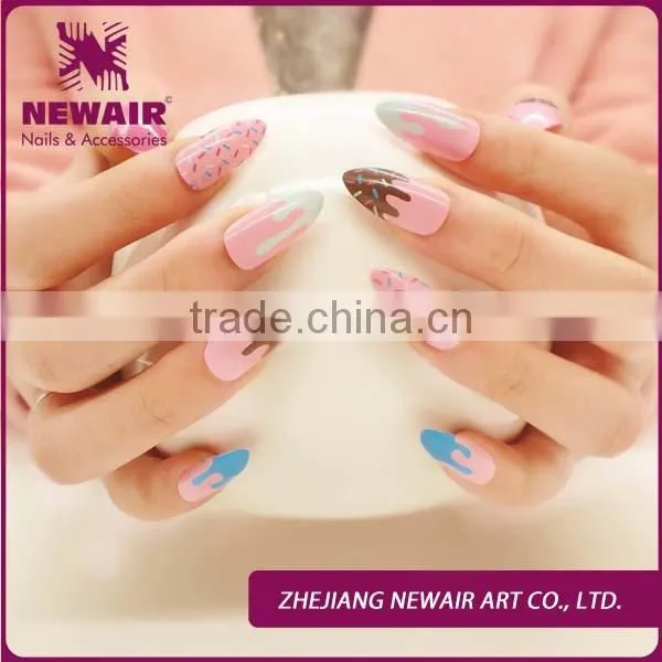 2016 Newest Full Cover Factory Nail Supplies Colorful Stiletto Nail Tips photo-3