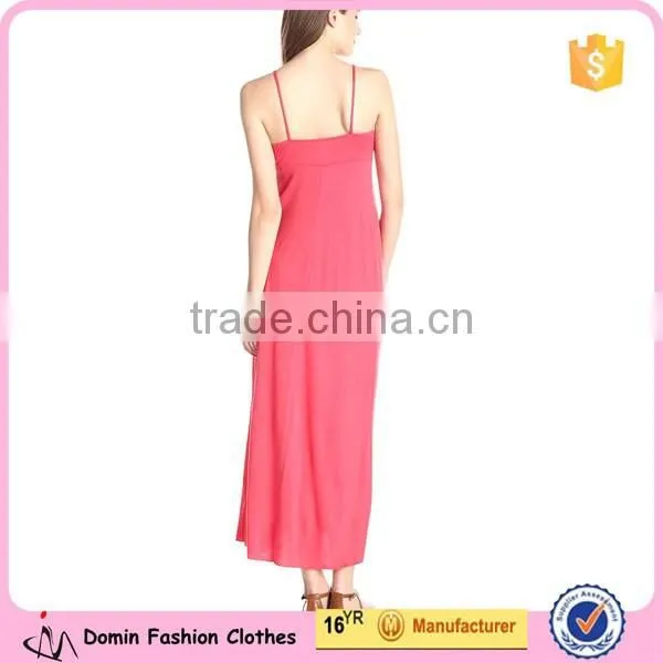 Women's Spaghetti Straps Empire-Waist Maxi Dress photo-2
