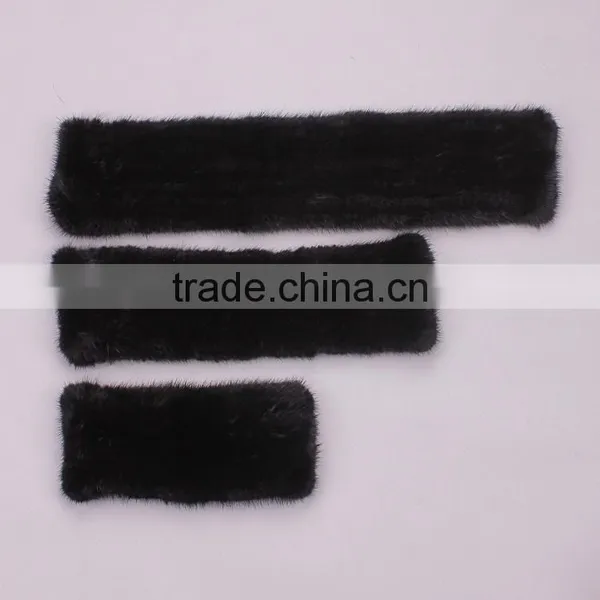 CX-A-61A Real Knitting Hand Fingerless Winter Mink Fur Arm Warm Girls Hand Gloves photo-4