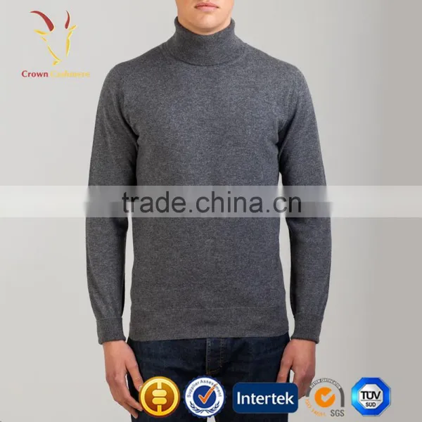 Turtleneck Classic Cashmere Men Jumpers Sweater, Plain Knitwear photo-3