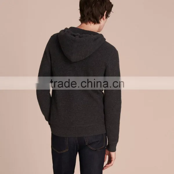 Men's Cashmere Wool Cardigan Sweater Hoodies Top photo-4
