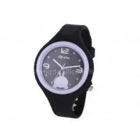 Black Silicone Jelly Watch Large Face Watch With Silicone Jelly Link Band for Boy and Man