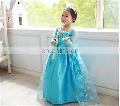 Cute Wholesale Fashion Girls' Dress Elsa Costume Elsa Dress for Kids Elsa Dress Cosplay Costume in Frozen FC2020
