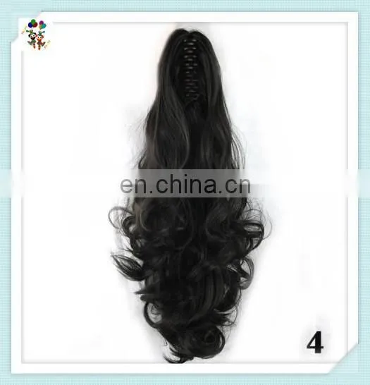 Natural Colors Long Curly Drawstring Synthetic Ponytail Hair Extensions HPC-0163 photo-2