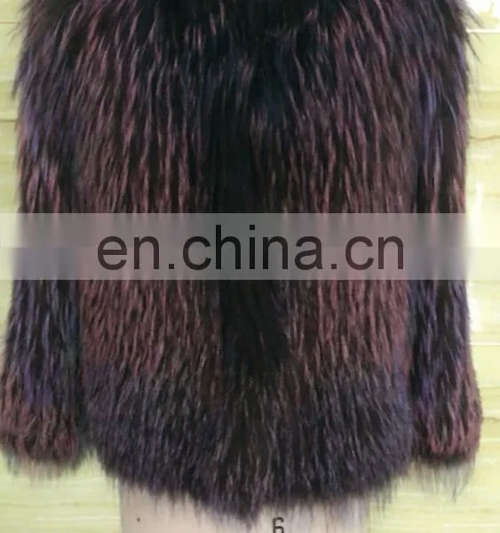 Knitted Collarless Fox Fur Coat Sex Fur Parka photo-3