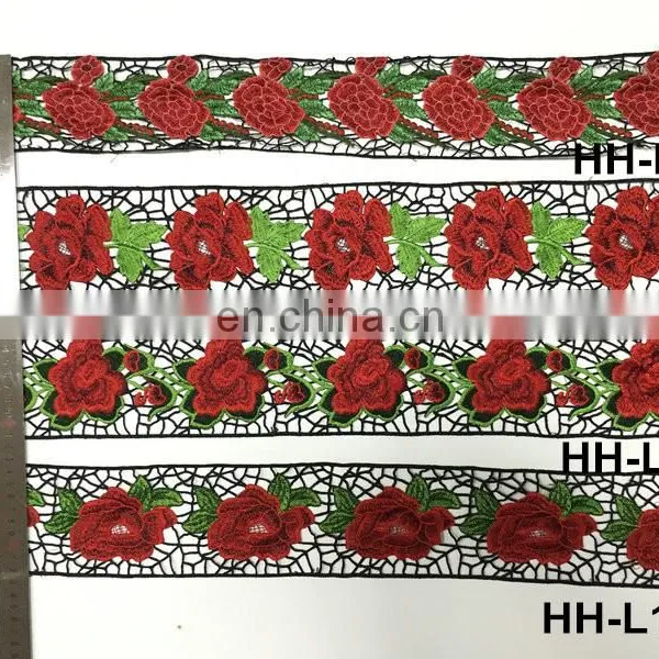 Fancy Multi Colored Flower Trim Lace photo-3