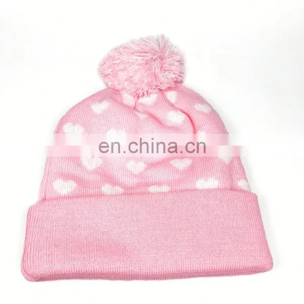 Good Quality Custom Plain Cuff Knitted Beanie,Pom Pom Beanie Hat photo-6