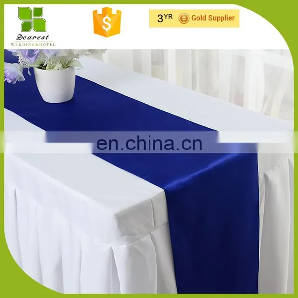 Good Quality and Cheap Ployester Satin Wedding Table Runner for Banquet Decoration