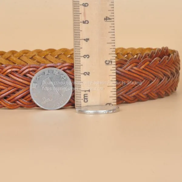 Wholesale Fashion Lady Suede Leather Custom Woven Belt for Women photo-2