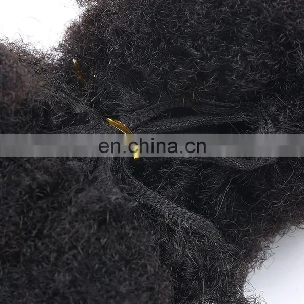 Tight Zigzag Afro Kinky Curly Extensions Sewing to Weft 6''-32'' Available Brazilian Virgin Hair Afro Kinky Curly photo-3