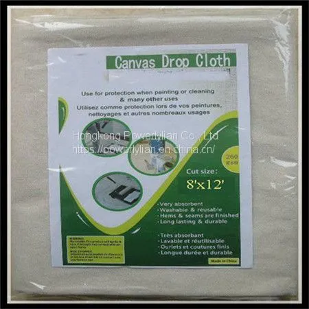 9 x 12ft Canvas Drop Cloth China Supplier Cotton Drop Sheet photo-5