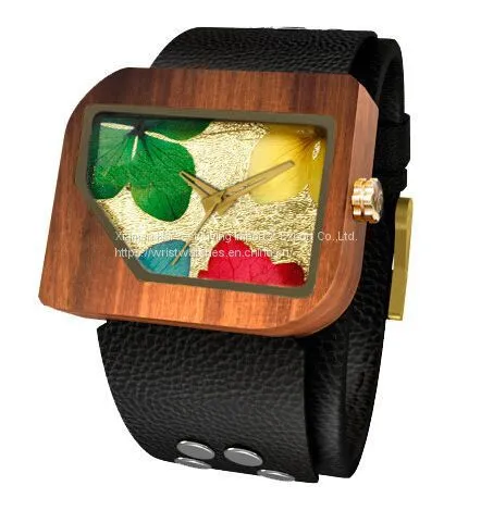 Wholesale Men's Wooden Watch Quartz Wood Analog Date Natural Wood Watches photo-5