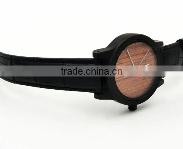 Concise Natural Environment Friendly Women Man Unisex Black Wrist Watch photo-4