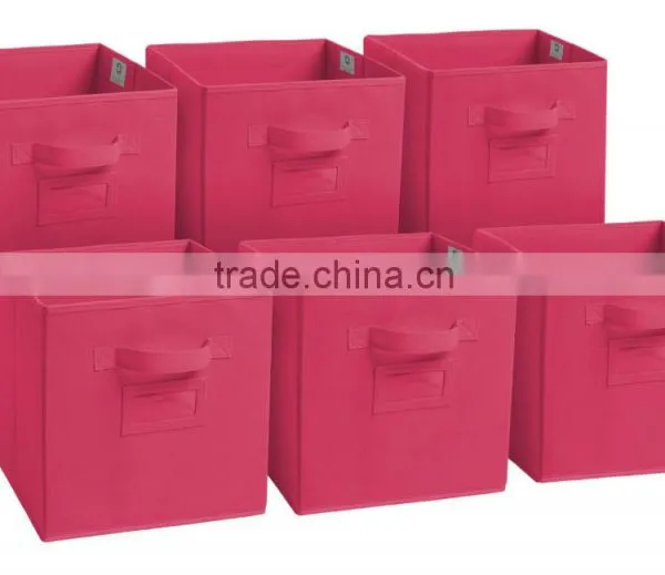 Non-woven Storage Boxes, Folding Basket Set of 6