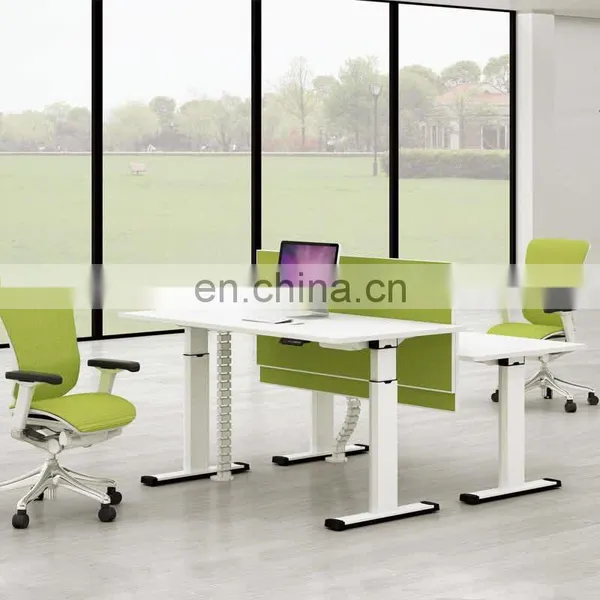 Luxury Adjustable Height High Tech Executive Electric Lift Standing Desk Frame Sit Stand up Computer Office Desk photo-2