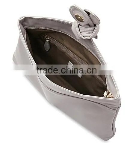 Knot Women Soft Smooth Genuine Leather Clutch Bag Nappa Foldover Party Clutch Good Quality Hand Bag Guangzhou Factory photo-4