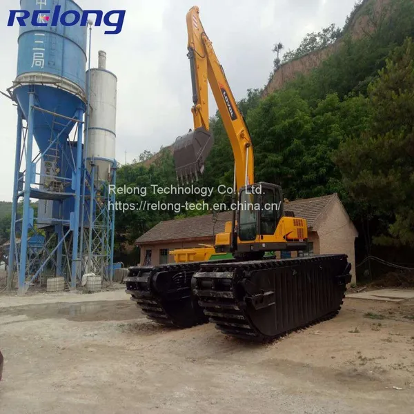 Sand Dredging Excavator With Amphibious Pontoon Swamp Buggy photo-2