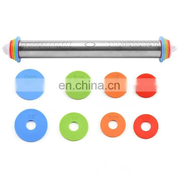 Amazon Top Seller 17 Inch Large Kitchen Dough Roller Adjustable Stainless Steel Rolling Pins For Baking photo-4