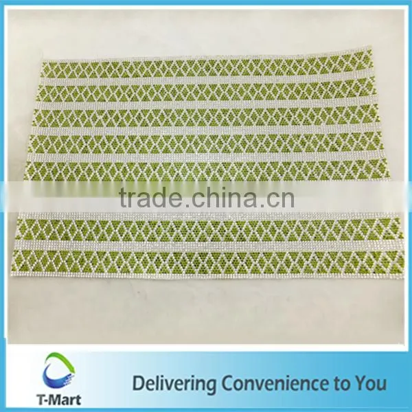 100% Hot Sale Rhinestones Mesh Trimming With Factory Price 24*40 Hot Fix Rhinestone Mesh for Shoe Decoration photo-2